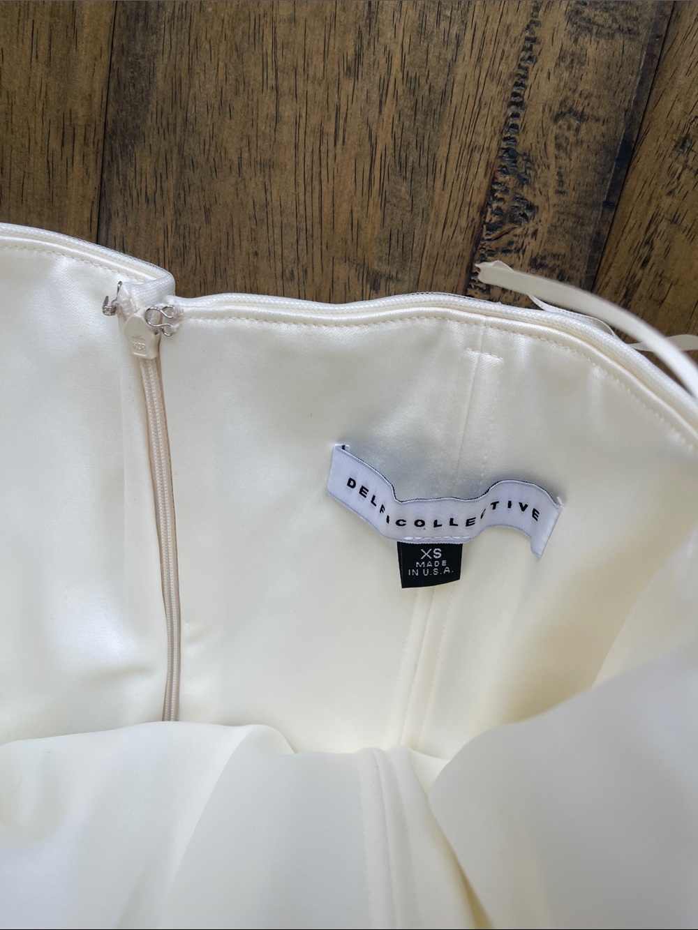 Delfi Collective Salma Bead & Feather Strapless Gown - Picture 12 of 13
